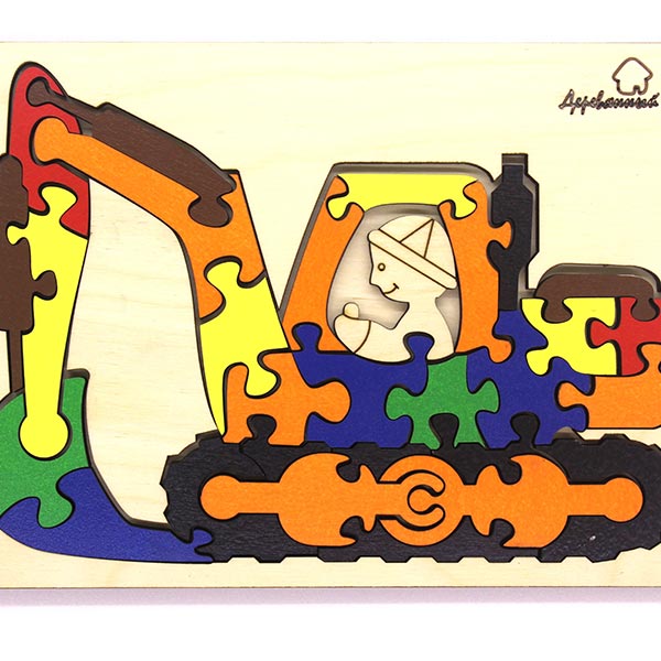 Экскаватор - пазл Деревянный город П033-ANT