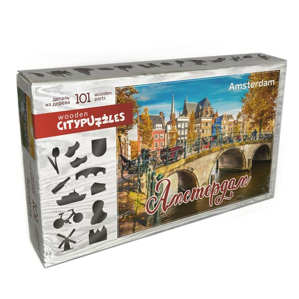 Амстердам - фигурный пазл Нескучные игры из серии Citypuzzles 8220