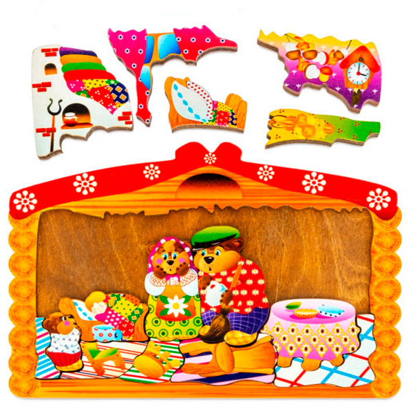 Три медведя - деревянный пазл Нескучные игры 8294