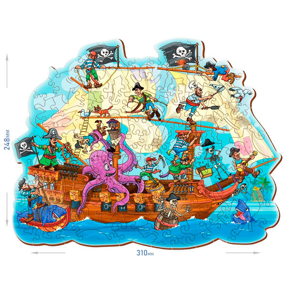 Пиратский корабль - фигурный пазл Нескучные игры из серии FUN ART 8329
