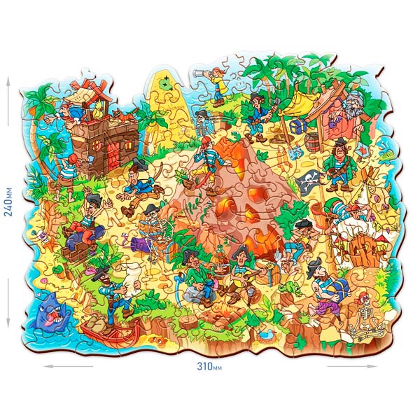 Остров сокровищ - фигурный пазл Нескучные игры из серии FUN ART collection 8330