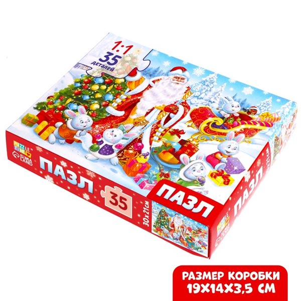 Дед Мороз и зайцы - пазл Puzzle Time 9178197