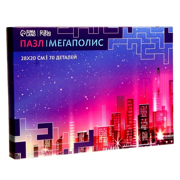 Мегаполис - пазл фигурный деревянный Puzzle 7475411