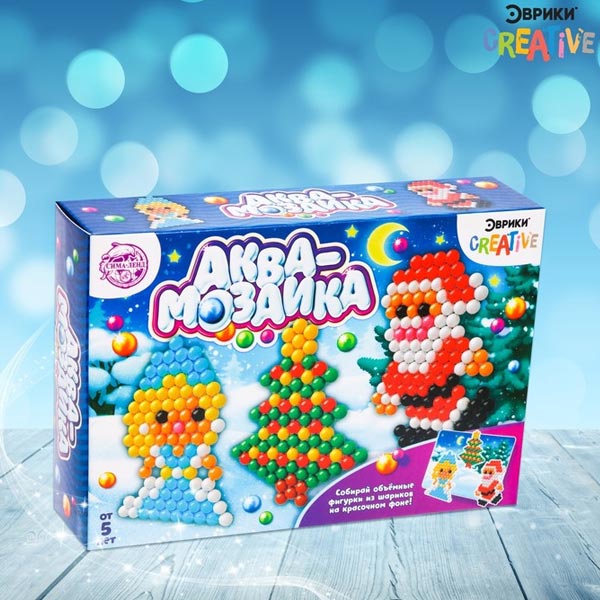 Дед Мороз и Снегурочка - аквамозаика с декорациями Эврики 4378611