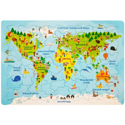 Карта мира - пазл планшетный Десятое королевство 04477, 10327397