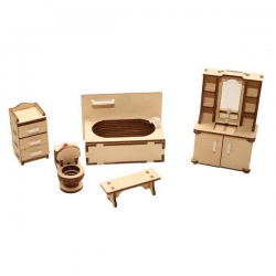 Ванная - конструктор-набор мебели в кукольный домик Polly ДК-1-05