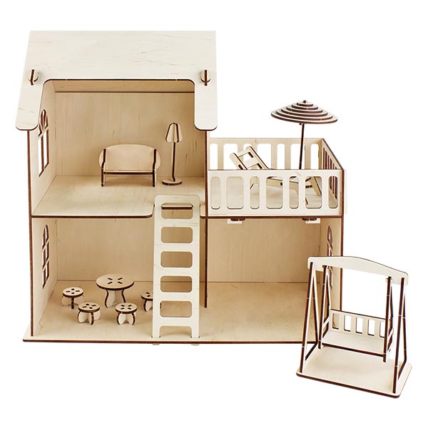 Кукольный дом с летней террасой - Woody 02727