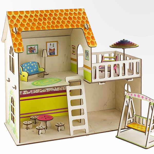 Кукольный дом с летней террасой - Woody 02727