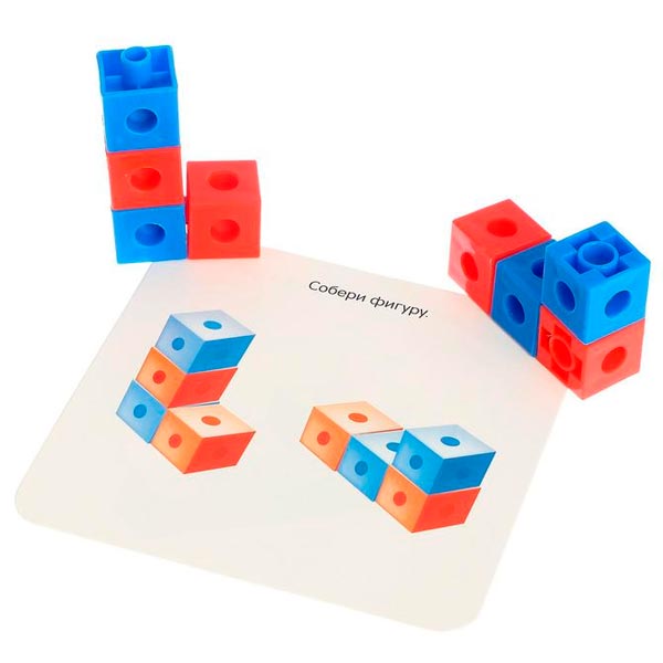 Логика и внимание - кубики-конструктор с заданиями IQ-ZABIAKA 4181516