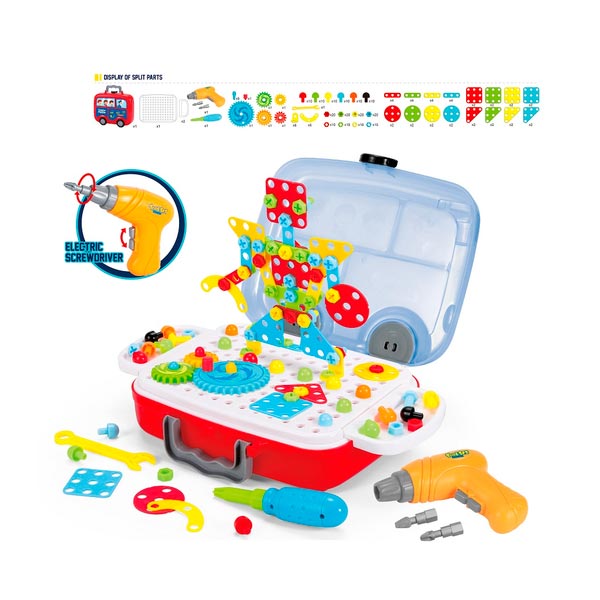 Шестеренки - конструктор с шуруповертом Creative Puzzle 1000327