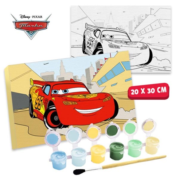 Быстрее молнии - роспись по холсту Disney из серии Тачки 4825303