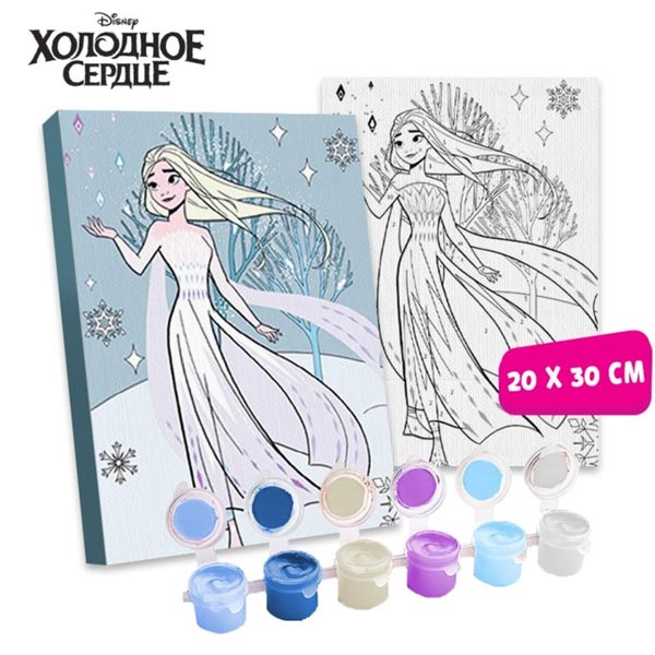 Зимняя прогулка - роспись по холсту Disney из серии Холодное сердце 7183642
