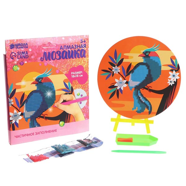 Птичка - алмазная мозаика для детей Школа талантов 3659310