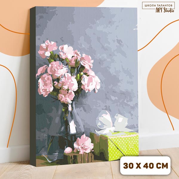 Купить игрушку - Школа талантов Картина по номерам на холсте Розовые цветы и подарок 5222593 со склада в Минске от импортера оптом и в розницу, магазин, каталог