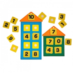 Числовые домики - развивающая игрушка Smile Decor Ф262
