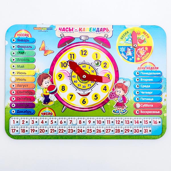 Часы-календарь 2 - развивающая игрушка Woodland 094102