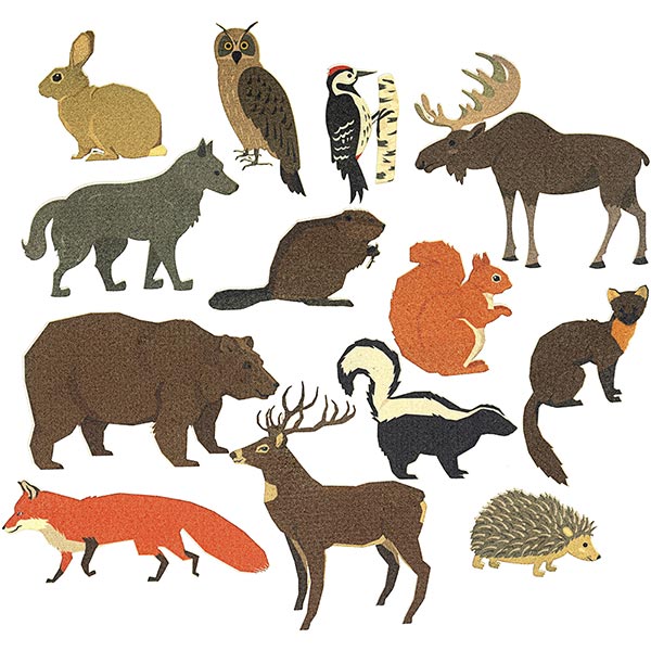 Животные леса ДМ - игровой набор Веселые липучки Lip-Lip LIP1256