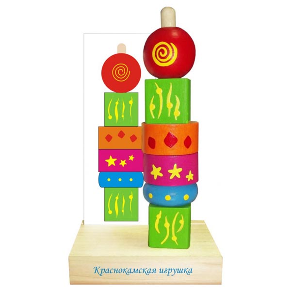 Геометрия - пирамидка Краснокамская игрушка ПИР-18