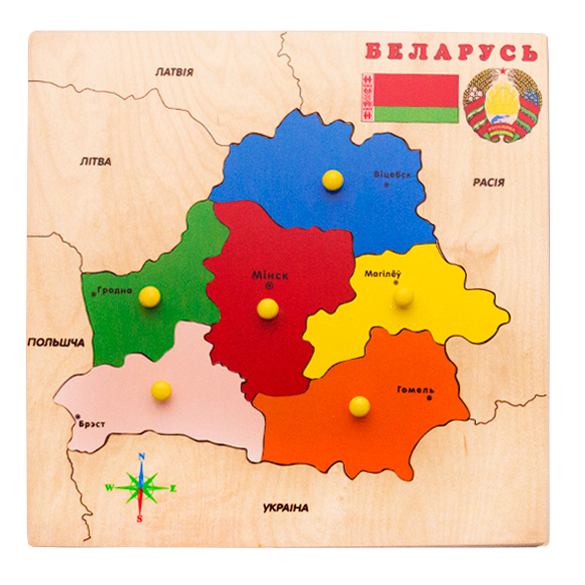 Карта Беларуси - пазл ЛЭМ 5028