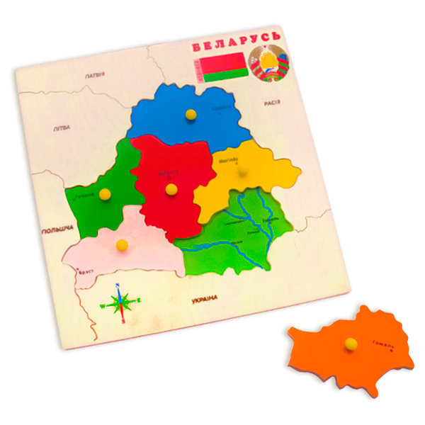 Карта Беларуси - пазл ЛЭМ 5028