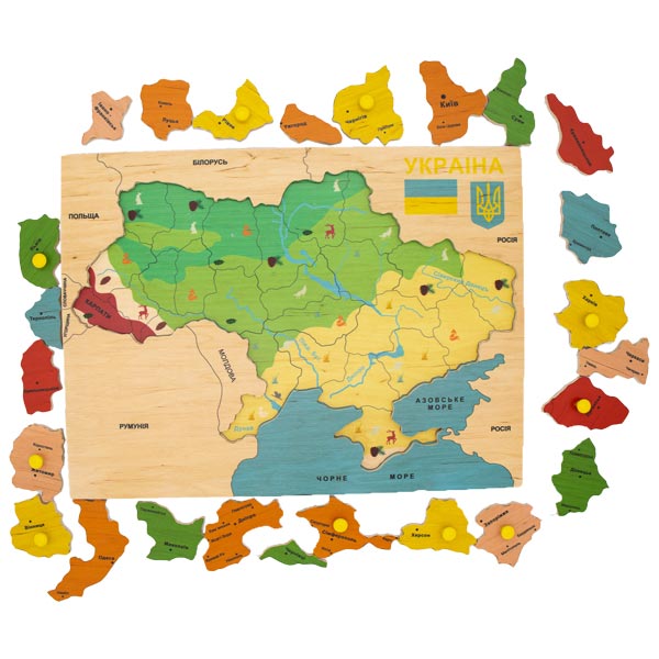 Карта Украины - рамка-вкладыш ЛЭМ 5026