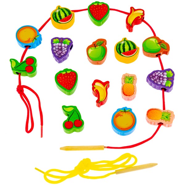 Фрукты - развивающий набор шнуровка Анданте RDI-D004а