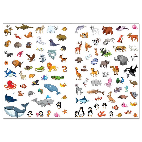 Животные со всего света - книга с многоразовыми наклейками БУКВА-ЛЕНД 3950977