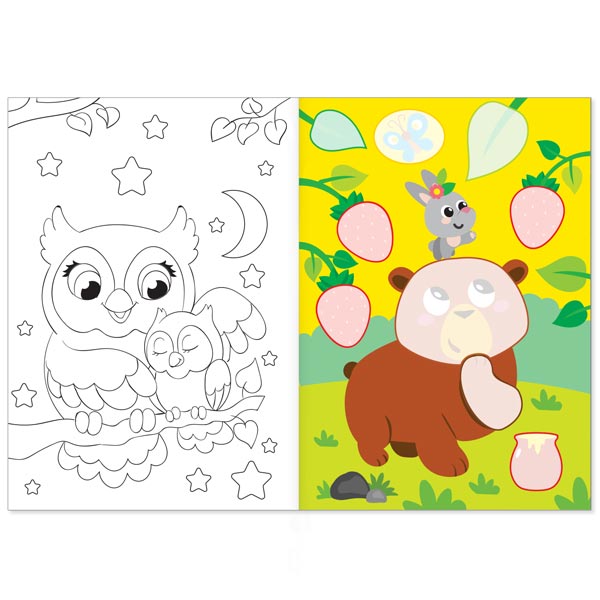 Лесные животные - аппликация с раскрасками БУКВА-ЛЕНД 4530417