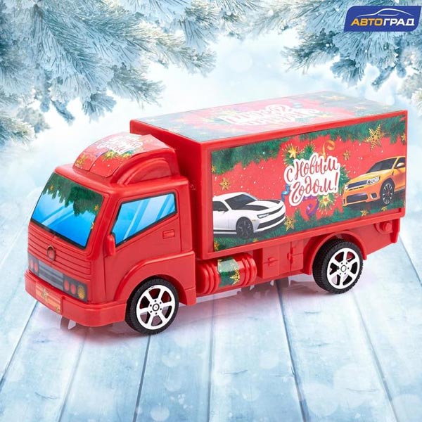 С новым годом - грузовик инерционный Автоград 4353143