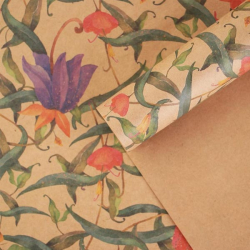 Цветочный сад - бумага упаковочная крафтовая Дарите счастье 7315954