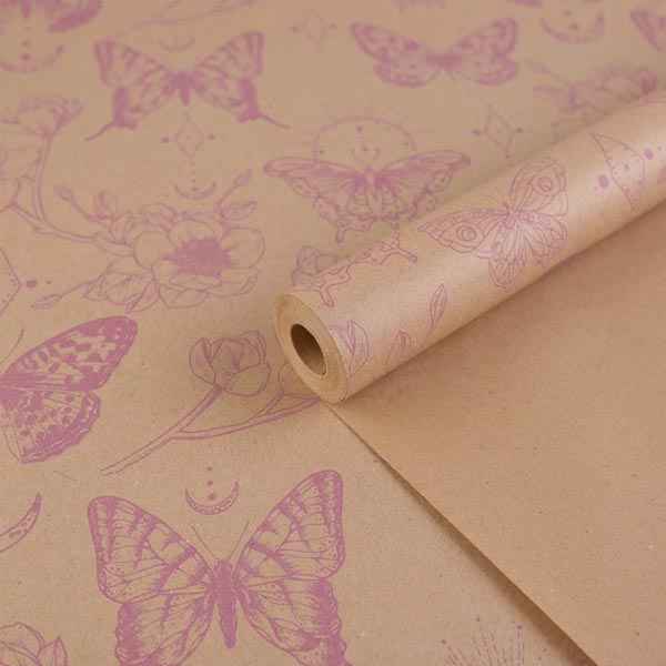 Бабочки - бумага крафтовая бурая  7347671