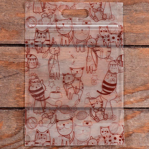 Котики - пакет подарочный с zip-lock застежкой UPAK LAND 9939310