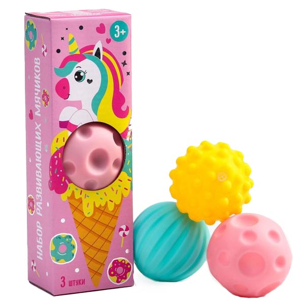 Единорог - набор массажных мячиков Крошка Я 6579819