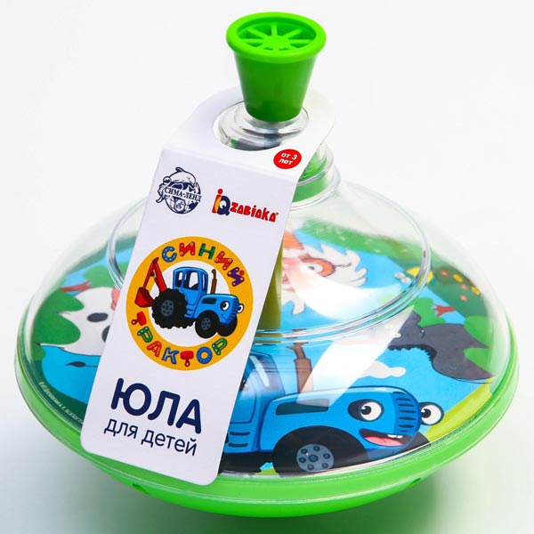 Юла прозрачная -  Синий трактор 6901432